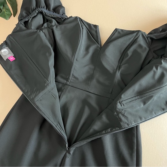 Vince Camuto Sleek Black Off Shoulder Sheath Dress - Picture 12 of 16